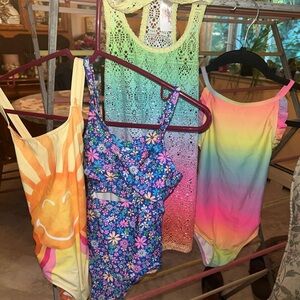 Girls bathing suit bundle of 4
